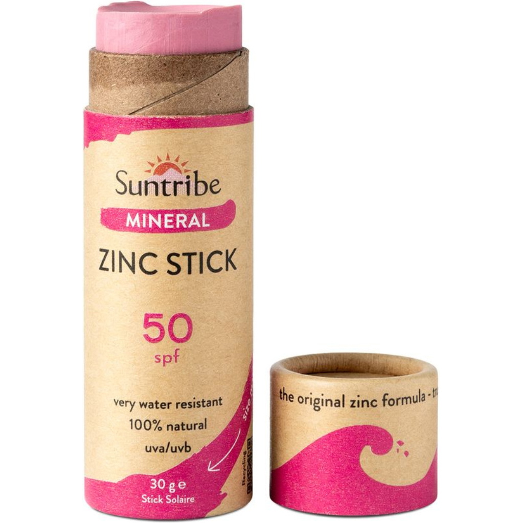 2026 Suntribe Organic Mineral Zinc Sun Stick SPF 50 STZS - Pretty Pink
